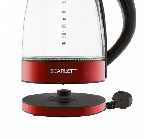 Чайник Scarlett SC-EK27G99 красный  Scarlett - bologoe-experts.ru – фото 1