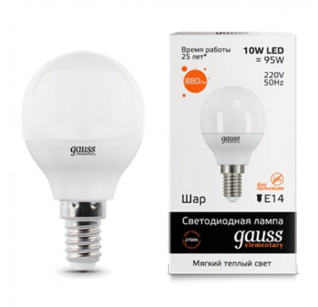 GAUSS LED ELEMENTARY CANDLE 10W GAUSS - bologoe-experts.ru – фото 1