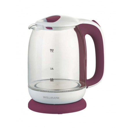 Чайник Willmark WEK-1704G  белый/красный WILLMARK - bologoe-experts.ru – фото 1