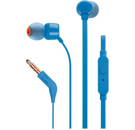 JBL T110, синий Гарнитура JBL - bologoe-experts.ru – фото 1