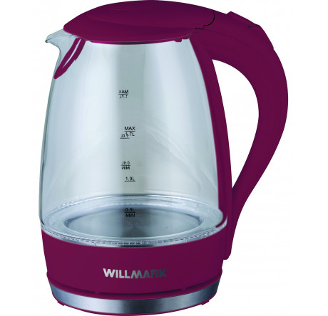 Чайник Willmark WEK-1708G бордовый WILLMARK - bologoe-experts.ru – фото 1