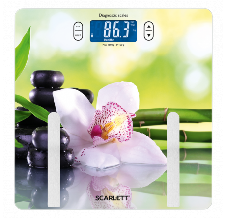 Весы напольные Scarlett SC-BS33ED10 орхидеи  Scarlett - bologoe-experts.ru – фото 1