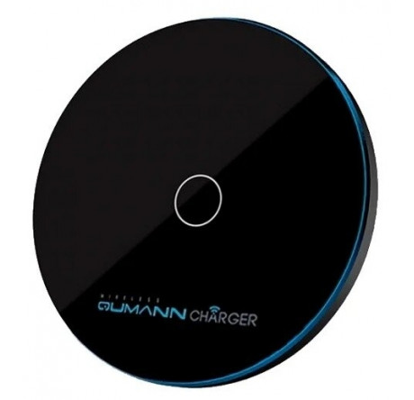 Qumann QWC-02 Wireless Disc Qi Fast Charger Black 50520 Беспроводное зарядное устройство  QUMANN - bologoe-experts.ru – фото 1