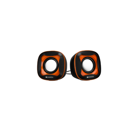 Canyon USB 2.0 Speaker black +orange 021C 2*3W 4 Ohm ABS 1.2m cable with USB2.0 & 3.5mm audi Колонки CANYON - bologoe-experts.ru – фото 1