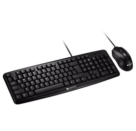 Canyon C8CNECSE USB standard KB water resistant RU layout bundle with optical 3D wired mice Комплект CANYON - bologoe-experts.ru – фото 1