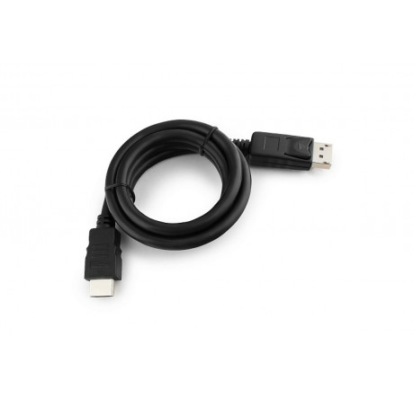 Cablexpert CC-DP-HDMI-1M DisplayPort->HDMI 1м, 20M/19M, черный, экран, пакет Кабель  CABLEXPERT - bologoe-experts.ru – фото 1