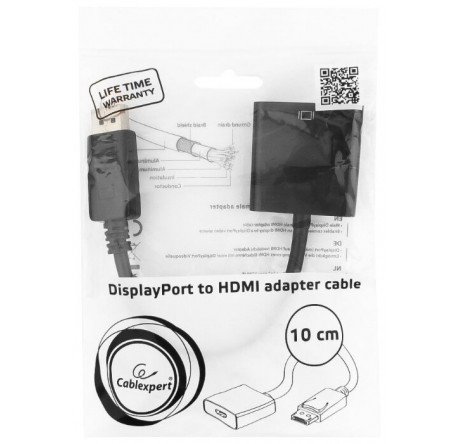 Cablexpert A-DPM-HDMIF-002 DisplayPort -> HDMI 20M/19F, пакет Переходник  CABLEXPERT - bologoe-experts.ru – фото 1