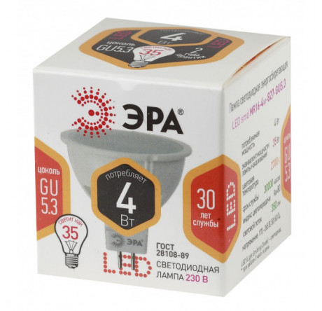 LED MR16-4W-827-GU5.3 ЭРА ЭРА - bologoe-experts.ru – фото 1