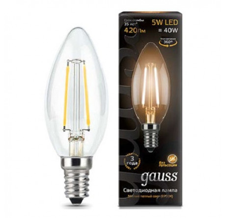 GAUSS LED FILAMENT CANDLE OPAL E14 GAUSS - bologoe-experts.ru – фото 1