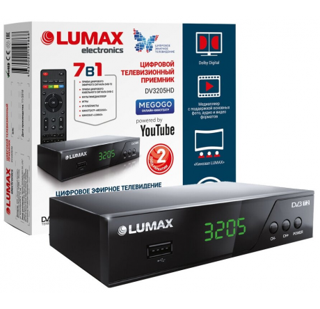 Lumax DVB-T2 DV3205HD Цифровой телевизионный приемник Тюнер  LUMAX - bologoe-experts.ru – фото 1