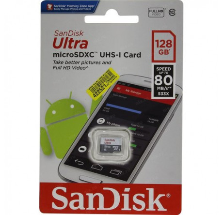 Карта памяти Sandisk microSDXC 128Gb Class10 с адаптером Sandisk - bologoe-experts.ru – фото 1