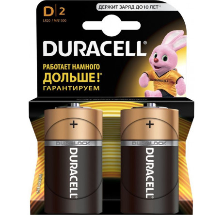 Duracell LR20-2BL (блистер) 2шт Батарея Duracell - bologoe-experts.ru – фото 1
