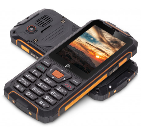 Мобильный телефон F+ R280С Black-orange F+ - bologoe-experts.ru – фото 1