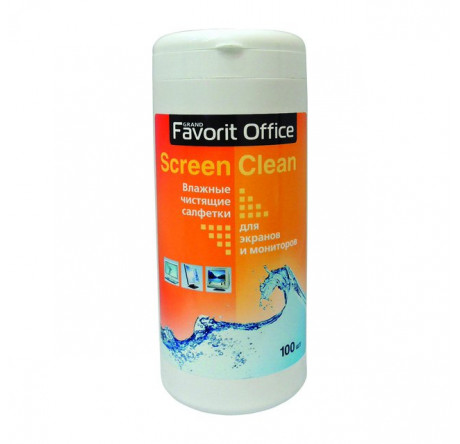Favorit Office F130001 Screen Clean д/ ЖК и др. экранов влажные Салфетки  FAVORIT OFFICE - bologoe-experts.ru – фото 1