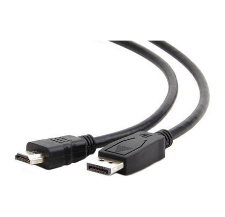 Cablexpert CC-DP-HDMI-3M DisplayPort->HDMI 3м, 20M/19M, черный, экран, пакет Кабель  CABLEXPERT - bologoe-experts.ru – фото 1