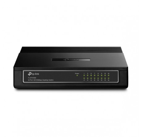 TP-Link 16-портовый 10/100 Мбит/с коммутатор, 16 портов RJ45 10/100 Мбит/с, 1U 13-дюймовы Коммутатор Tp-link - bologoe-experts.ru – фото 1