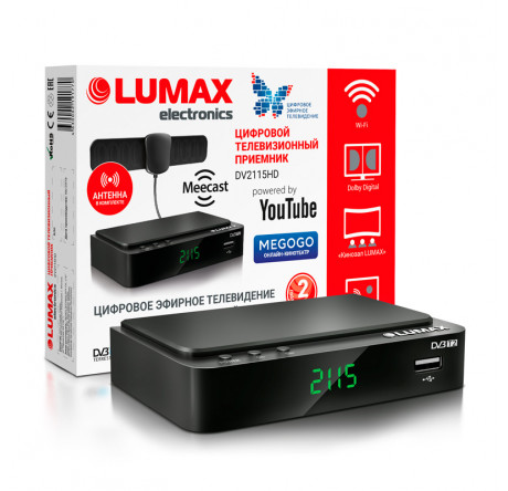 Lumax DVB-T2 DV2115HD Цифровой телевизионный приемник Тюнер  LUMAX - bologoe-experts.ru – фото 1