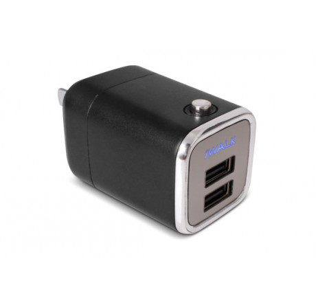 Адаптер питания iWalk charger 2хUSB black Noname - bologoe-experts.ru – фото 1