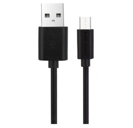 More choice USB 2.1A для micro USB  Light 1м черный K13m Дата-кабель  MORE CHOICE - bologoe-experts.ru – фото 1