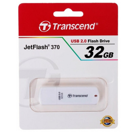 USB флеш-накопитель Transcend 32Gb Jetflash 370 USB2.0 белый Transcend - bologoe-experts.ru – фото 1