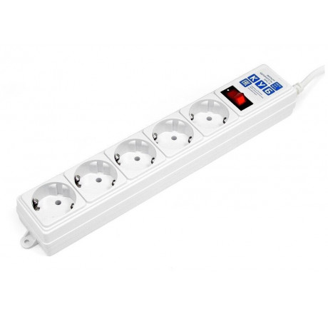Сетевой фильтр Power Cube SPG-B-6-WHITE 1,9 м 5 розеток белый 10 Power Cube - bologoe-experts.ru – фото 1